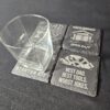 Dad's Garage Slate Coaster Set – Laser Engraved (Set of 4)