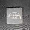 Track Talk Slate Coaster Set – Laser Engraved (Set of 4)