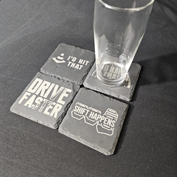 20250526_095242 Track Talk Slate Coaster Set – Laser Engraved (Set of 4)