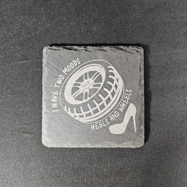 20250526_095728 Driven with Sass Slate Coaster Set – Laser Engraved (Set of 4)