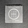 Driven with Sass Slate Coaster Set – Laser Engraved (Set of 4)