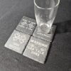 “Born to Race” Slate Coaster Set – Laser Engraved (Set of 4)