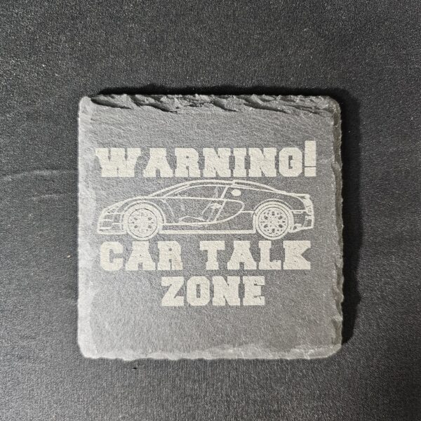 “Born to Race” Slate Coaster Set – Laser Engraved (Set of 4)