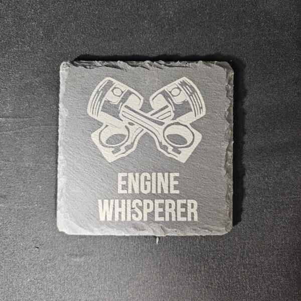 “Born to Race” Slate Coaster Set – Laser Engraved (Set of 4)