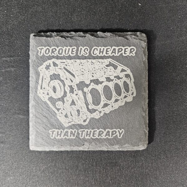 20250526_100051 Torque Therapy Slate Coaster Set – Laser Engraved (Set of 4)