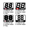 Magnetic Rectangular Panel - Numbers Flag And Name