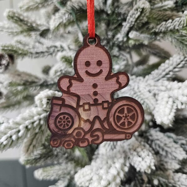Cedar Racing Gingerbread Ornament Set of 4