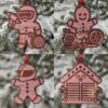 Cedar Racing Gingerbread Ornament Set of 4